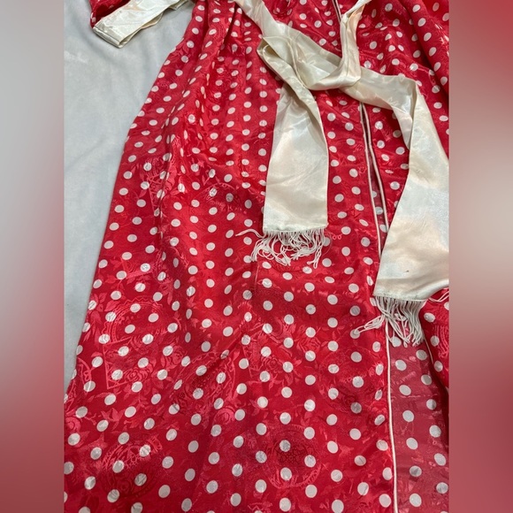 Silky Dotted Victorias Secret 90s Vintage Robe - Picture 9 of 10